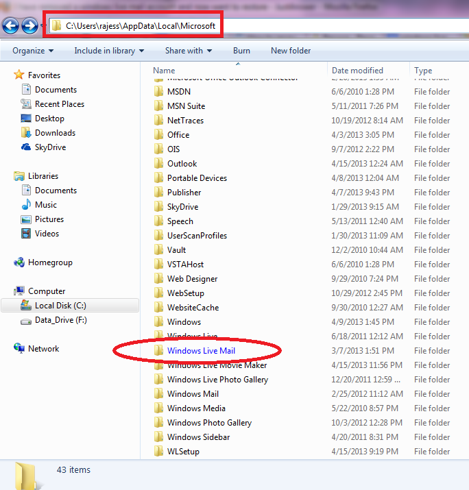 WindowsLiveMail-StorageFolder