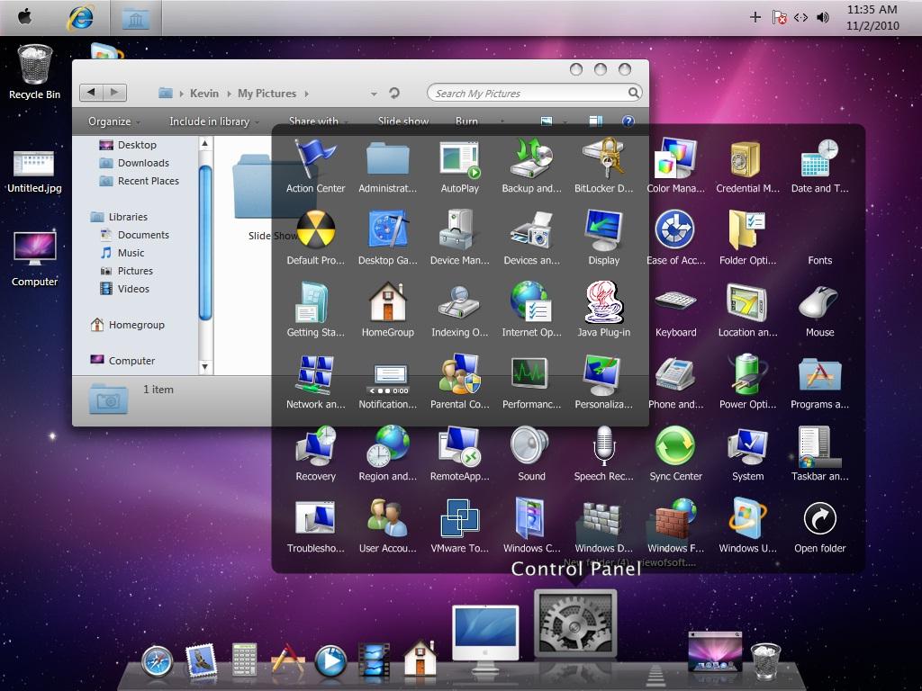 Come applicare sfondo desktop di Mac Os X su Windows7