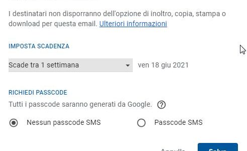 Come mandare mail privata/modalità riservata tramite GMAIL
