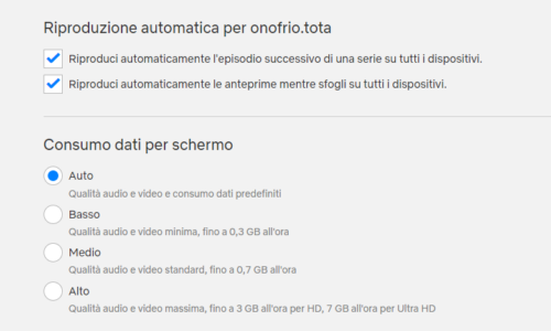 Disattivare i trailer automatici Netflix