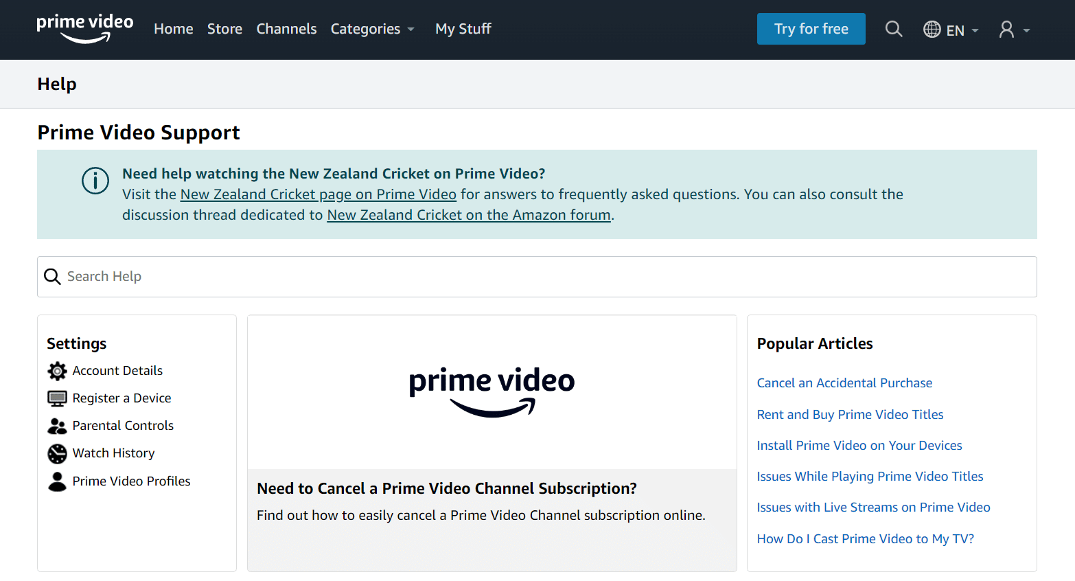 Contatta l'assistenza PrimeVideo. risolvere i problemi audio di Amazon Prime